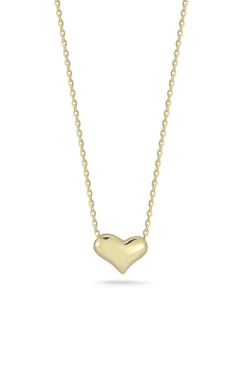 Ember Fine Jewelry 14K Yellow Gold Heart Pendant Necklace, Main, color, Gold