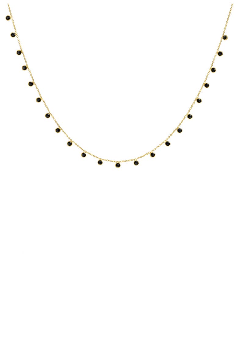 Orsay Charm Necklace, Main, color, BLACK CZ
