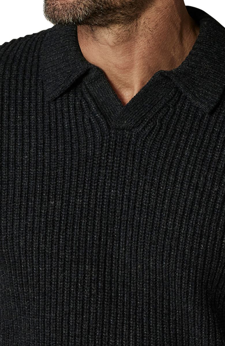 The Normal Brand Ribbed Cotton Blend Polo Sweater, Alternate, color,
