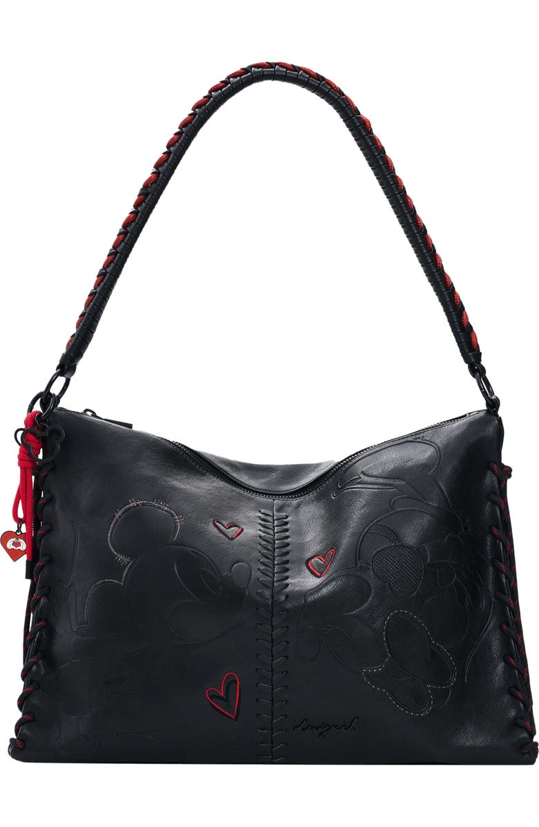 Desigual x Mickey Mouse Small Faux Leather Shoulder Bag, Main, color,