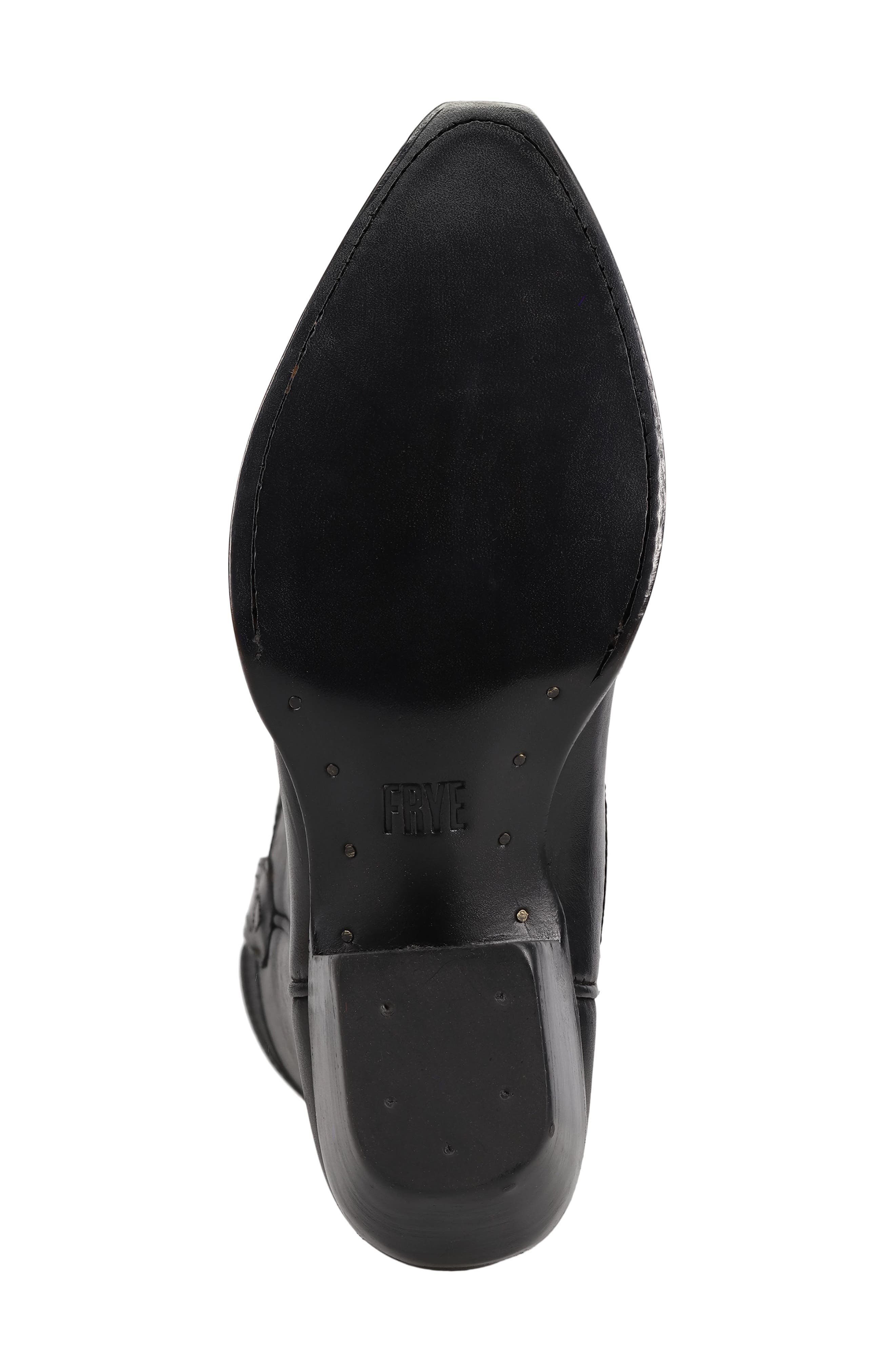 Frye Sacha Knee High Western Boot, Alternate, color, Black