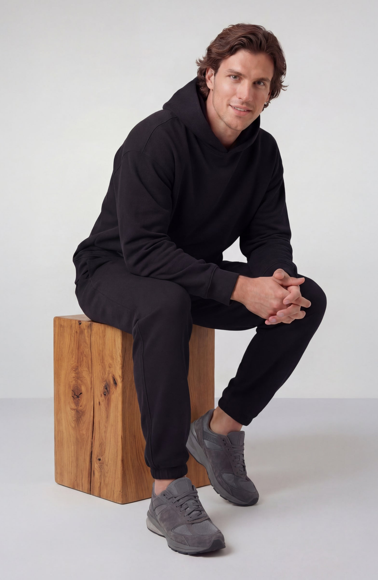 Jack Archer Sandwash Hoodie, Alternate, color, True Black