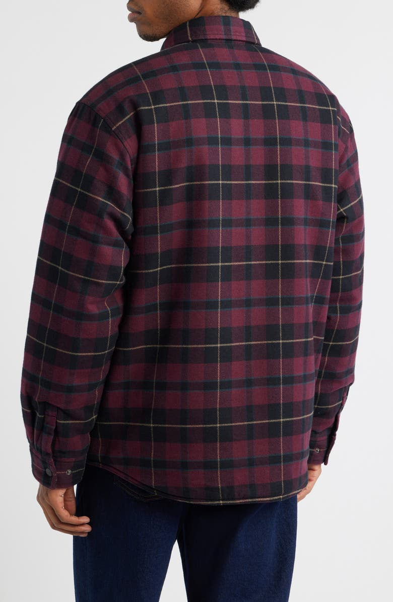 Carhartt Work In Progress Gargan Plaid Cotton Flannel Snap-Up Shirt Jacket, Alternate, color, Red Multi