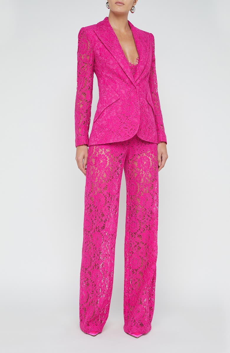 L'AGENCE Chamberlain Lace Blazer, Alternate, color, Light Ruby