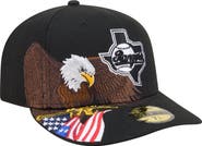 New Era Men's New Era Black Texas Rangers Americana Bald Eagle Pre-Curved 59FIFTY Fitted Hat