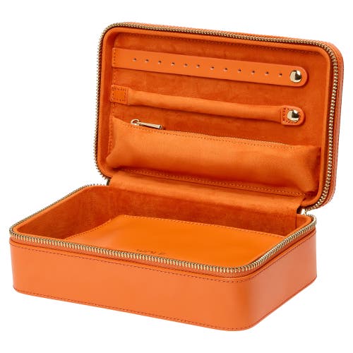 Wolf Maria Medium Zip Jewelry Case In Tangerine