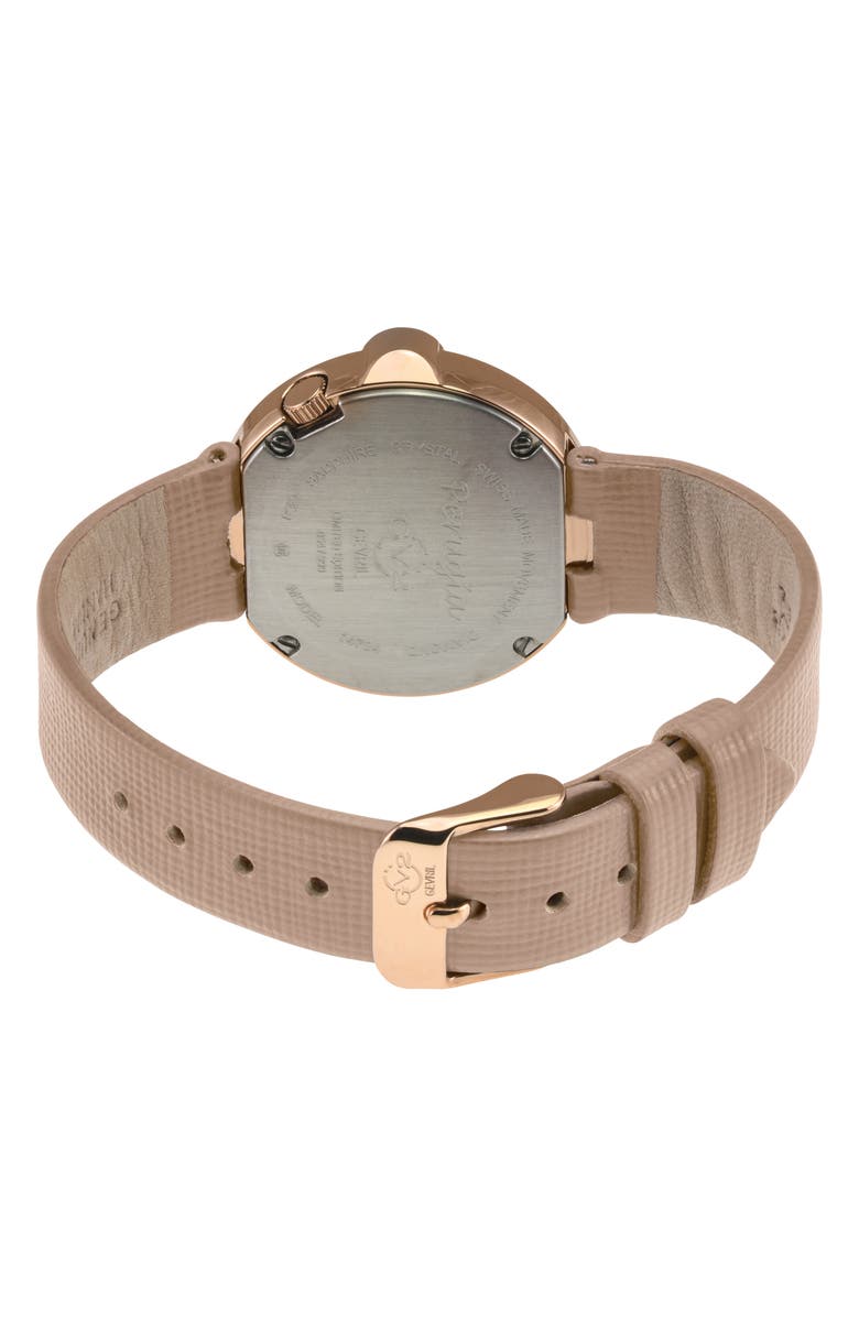 GEVRIL Perugia Diamond Leather Band Watch, Alternate, color,
