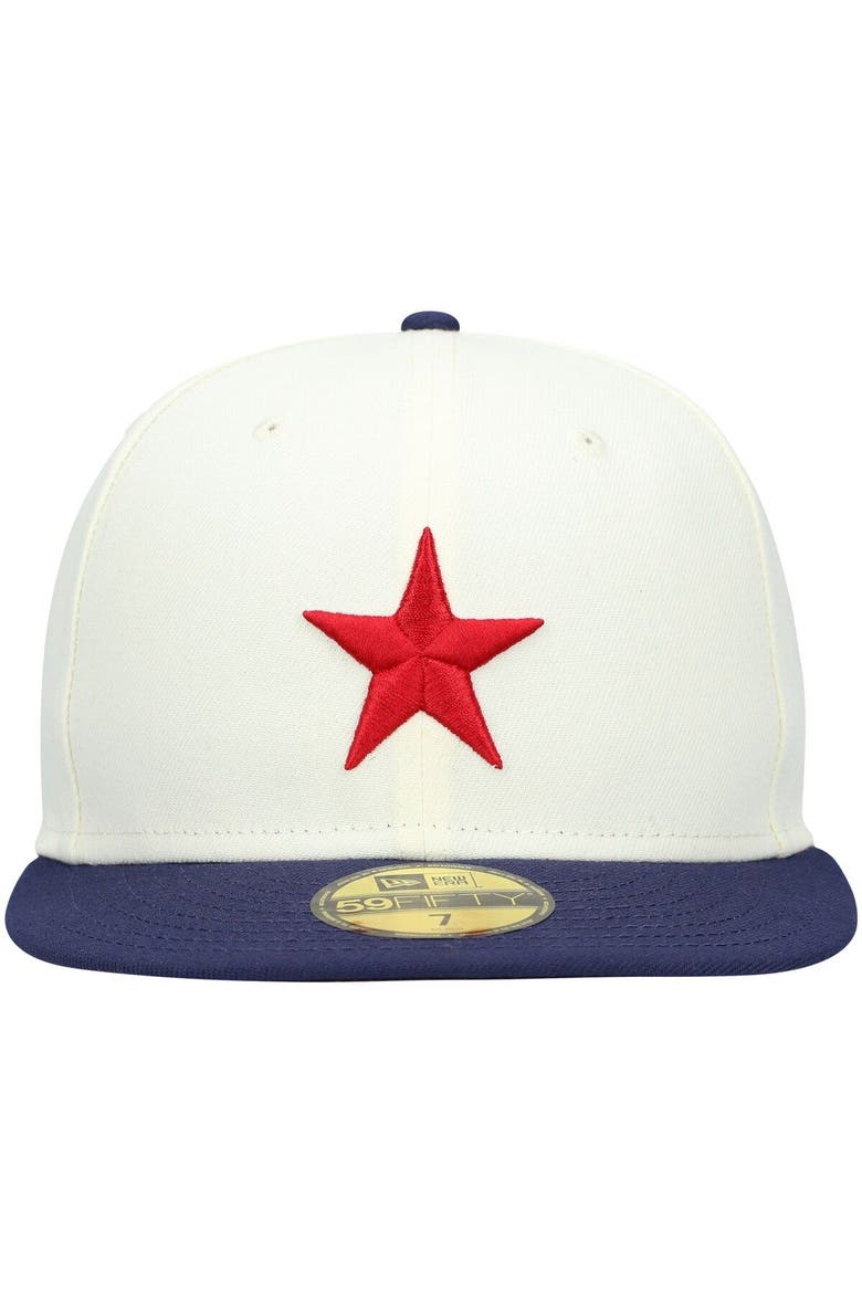 Men's New Era White Detroit Stars Cooperstown Collection Turn Back The Clock 59FIFTY Fitted Hat, Alternate, color, White