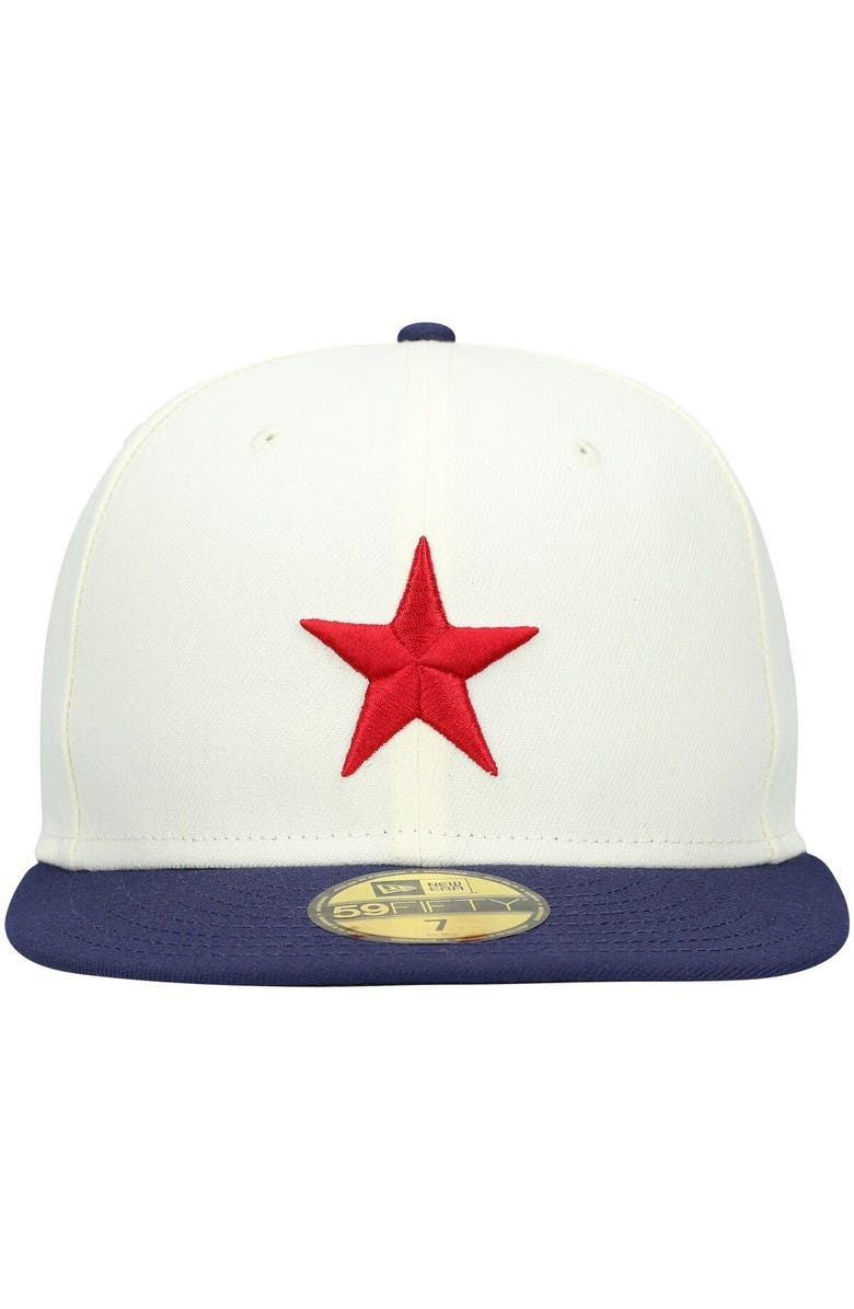 New Era Men's New Era White Detroit Stars Cooperstown Collection Turn Back The Clock 59FIFTY Fitted Hat, Alternate, color, White