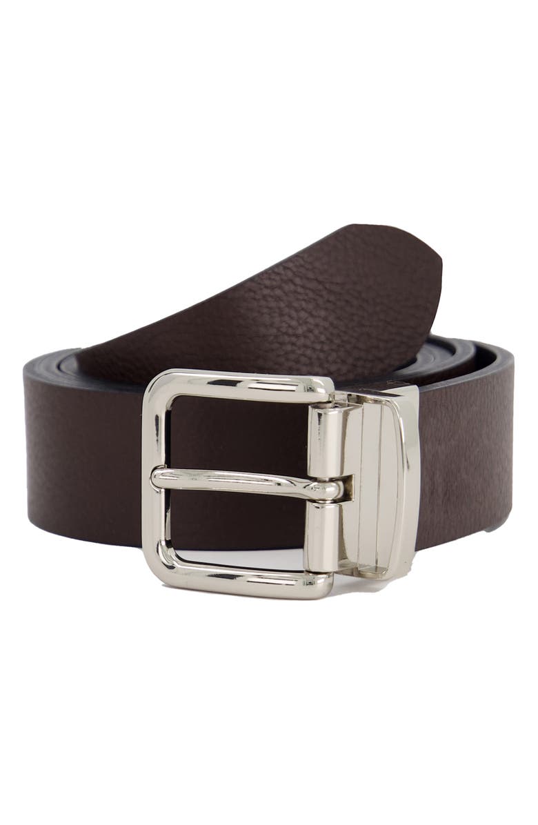 Vince Reversible Black Leather Belt, Alternate, color, Black