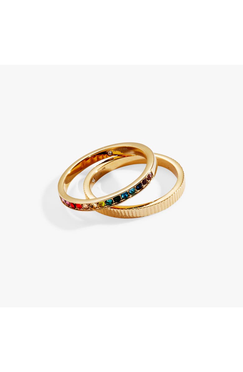Alex and Ani Rainbow Ombre Pave Ring Set, Main, color, Rainbow Ombre