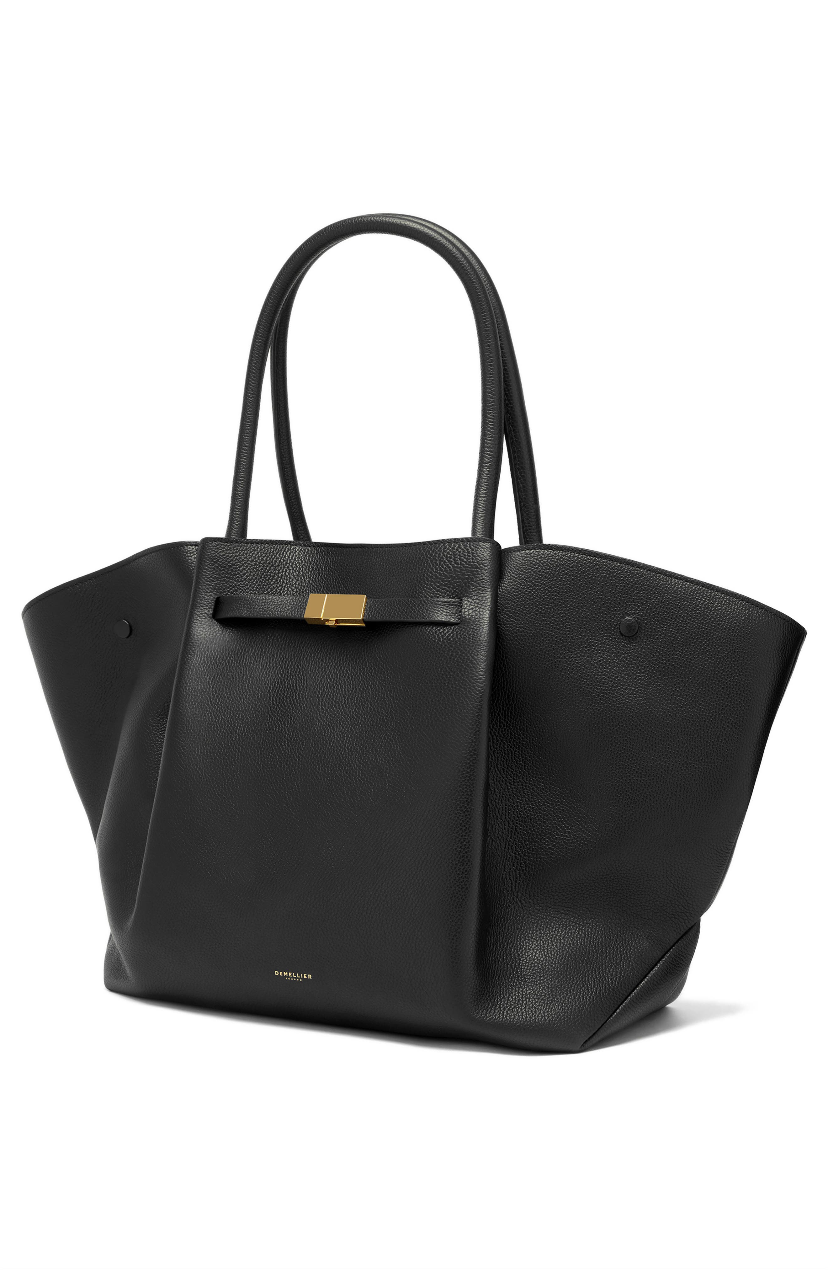 DeMellier New York Leather East/West Tote, Alternate, color, Black