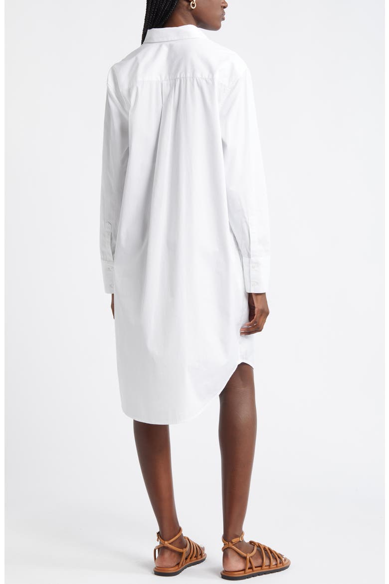 Long Sleeve High-Low Shirtdress, Alternate, color, WHITE