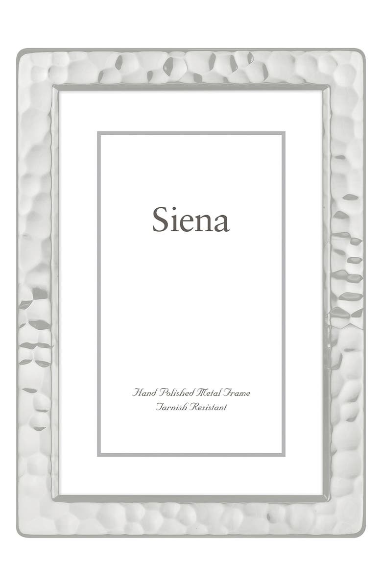 Siena Narrow Hammered 8 x 10-Inch Picture Frame, Main, color, Silver