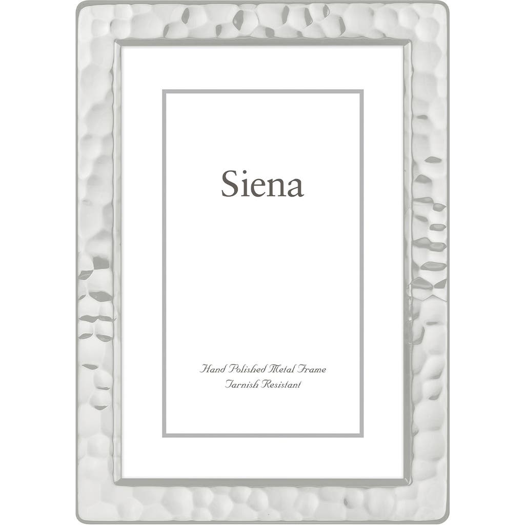 Siena Narrow Hammered 8 X 10-inch Picture Frame In Silver