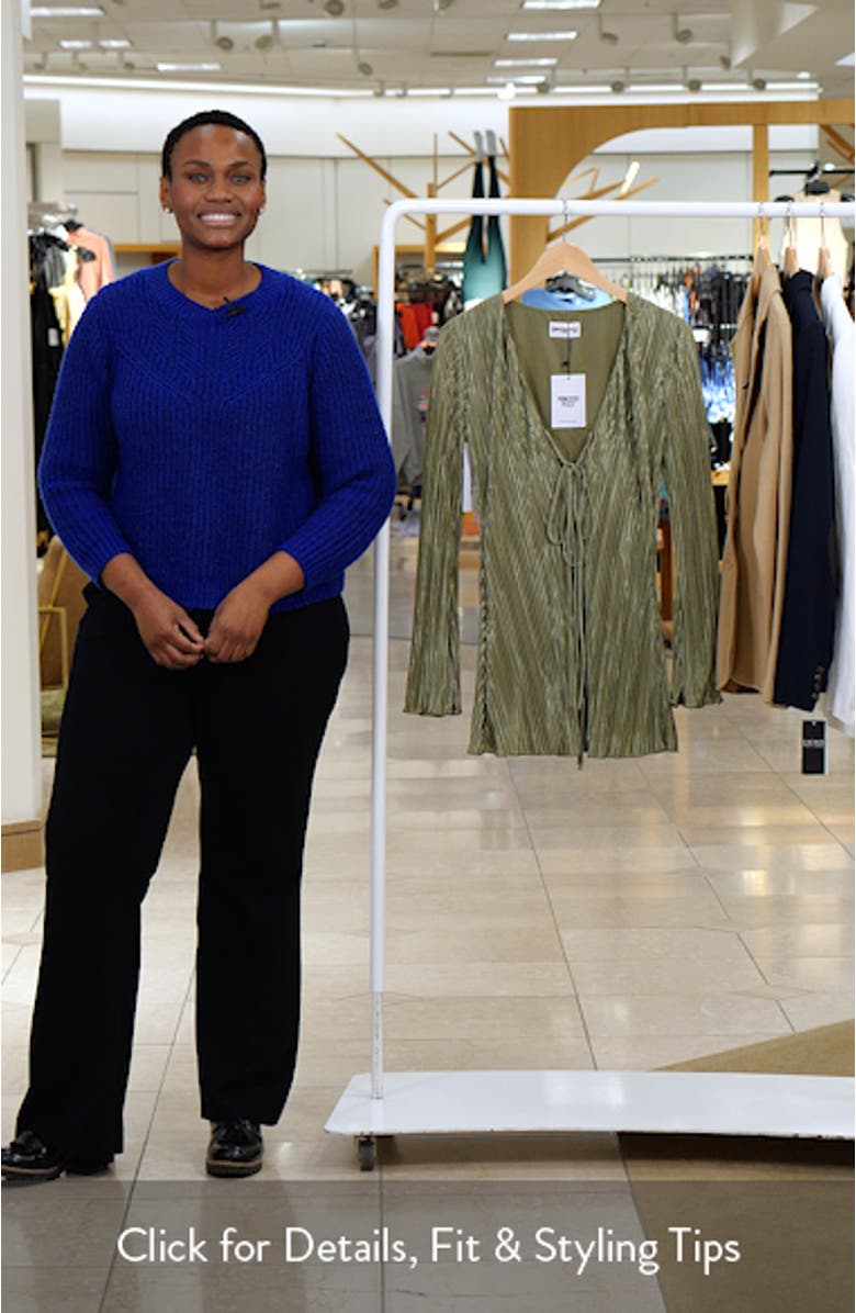 Malop Plissé Long Sleeve Minidress, sales video thumbnail