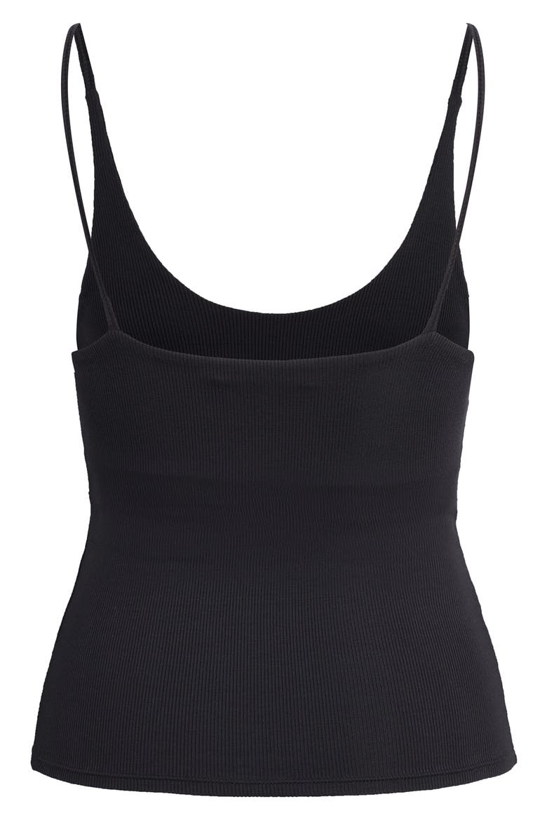 The Clara Rib Camisole, Alternate, color, BLACK