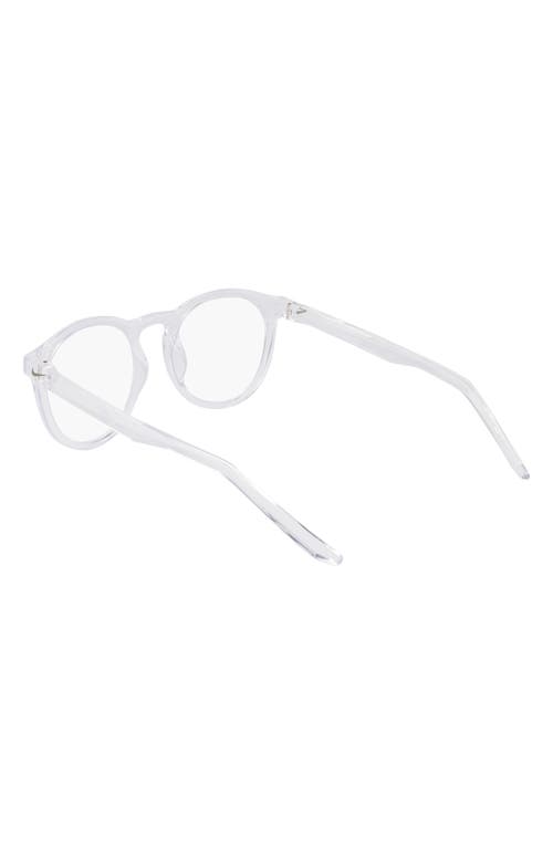 Nike Swerve 51mm Round Blue Light Blocking Reading Glasses In White