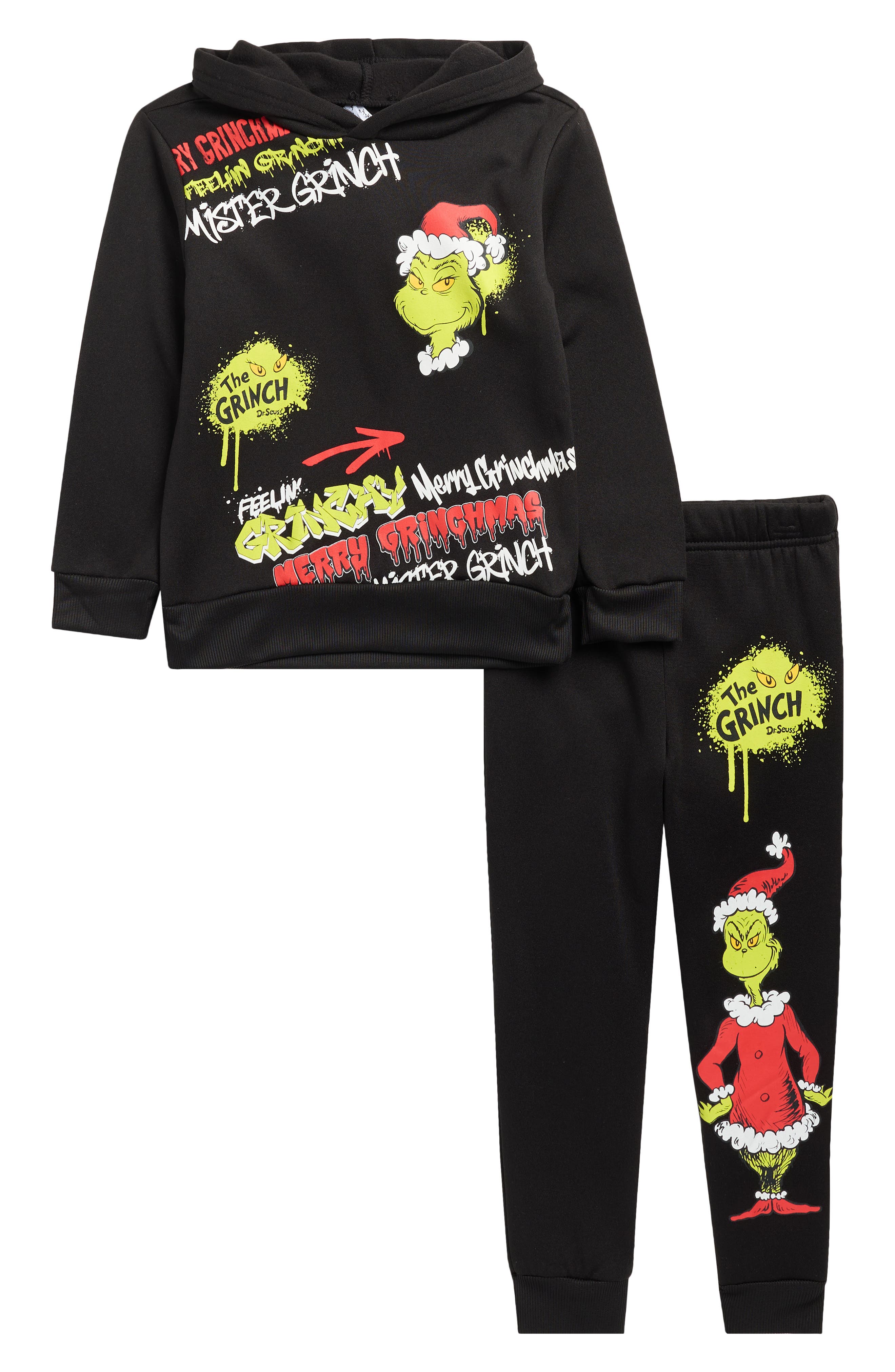 Kids' The Grinch Christmas Hoodie & Joggers Set