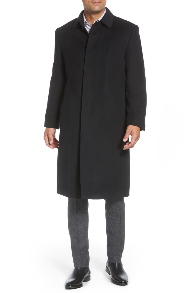 Stanley Classic Fit Wool & Cashmere Overcoat, Alternate, color, BLACK