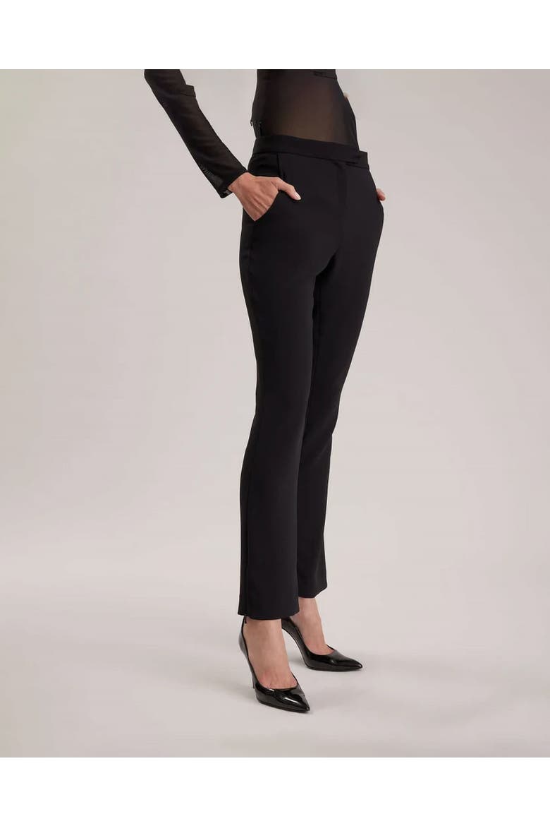 Vladama Sleek Crepe Pants, Alternate, color, Black