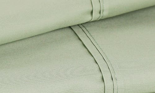 Melange Home Pleat Detail 400 Thread Count Sheet Set With Bonus Pillowcases In Green