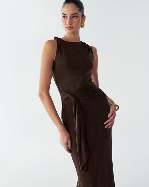 Bwldr Arnah Maxi Dress In Brown