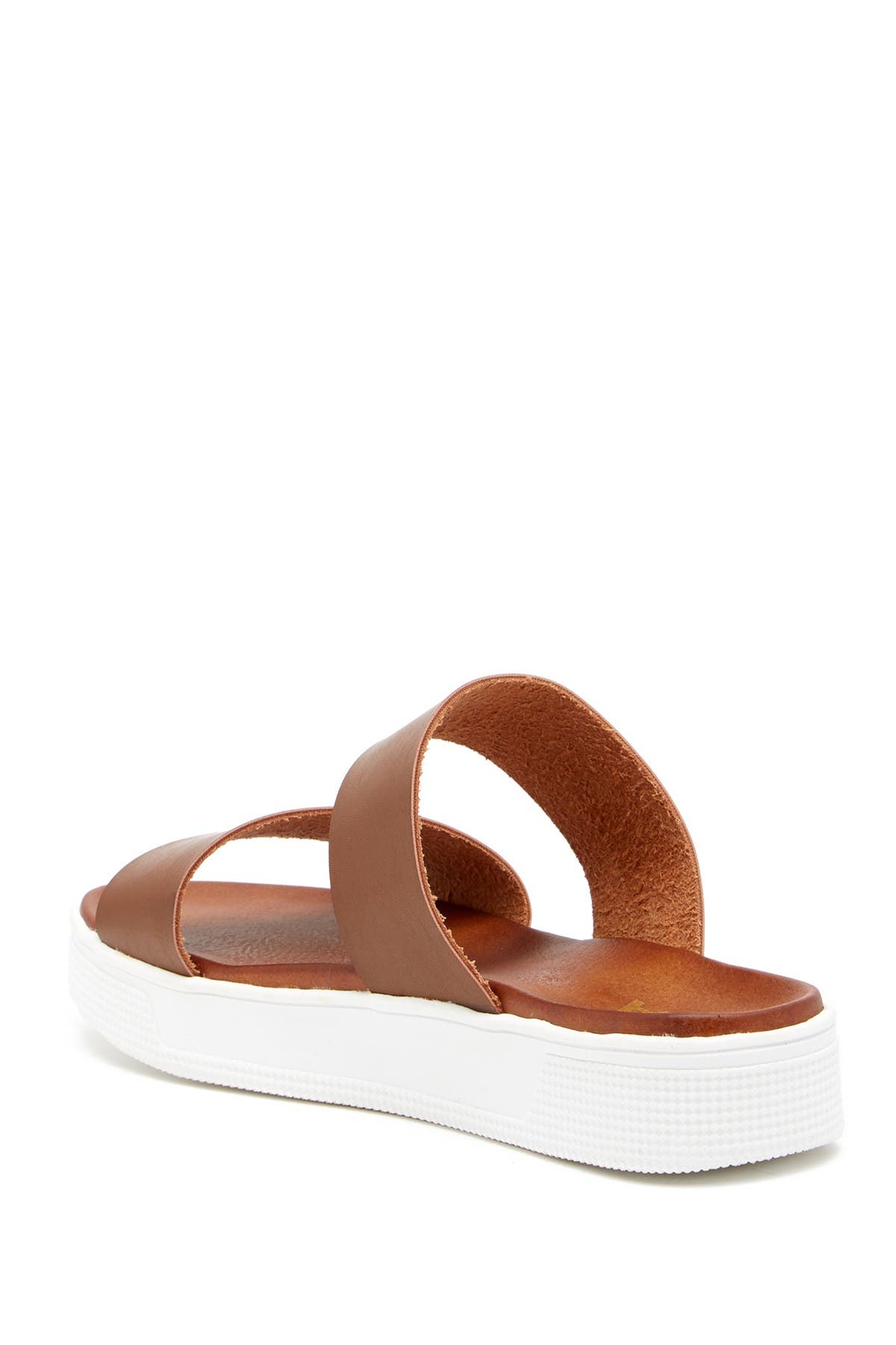Saige Platform Slide Sandal, Alternate, color, COGNAC