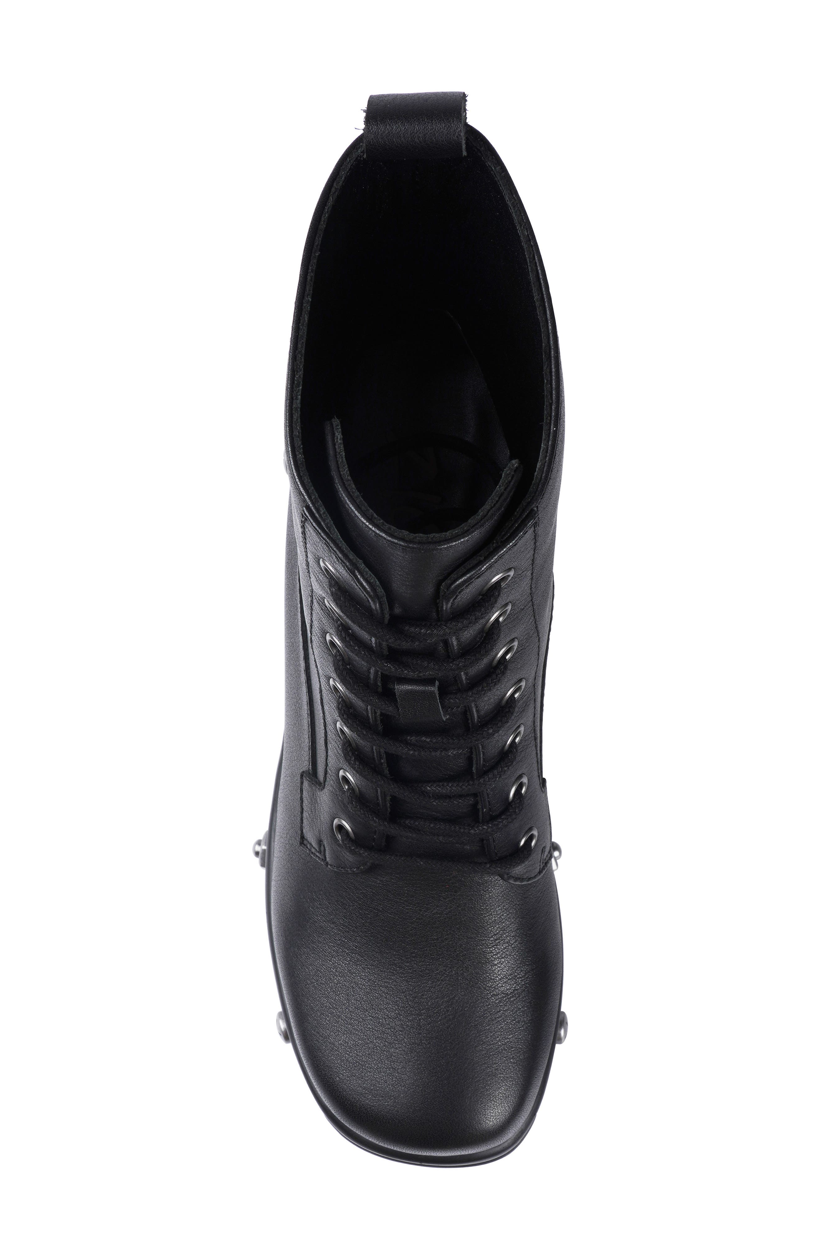 ZIGI Nefeli Wedge Combat Boot, Alternate, color, Black Leather