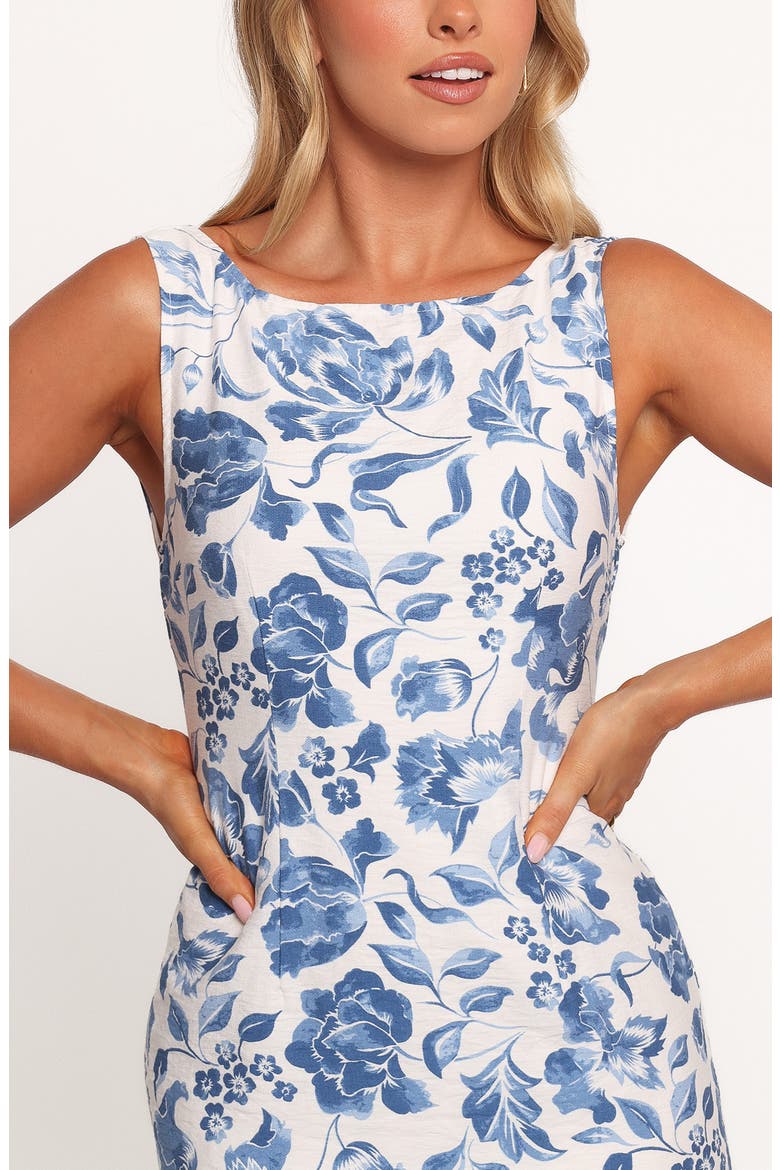 Rene Floral Minidress, Alternate, color, BLUE FLORAL