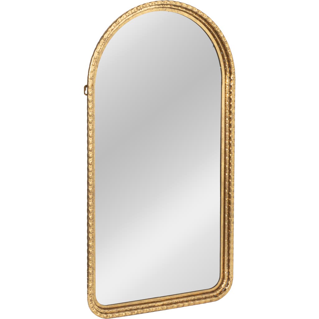 Storied Home Decorative Arched Metal Wall Mirror, Gold In Gold