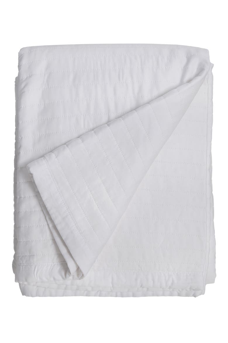 Carlyle Quilted Coverlet, Main, color, WHITE