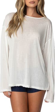 EDIKTED Oversize Semi-Sheer Top