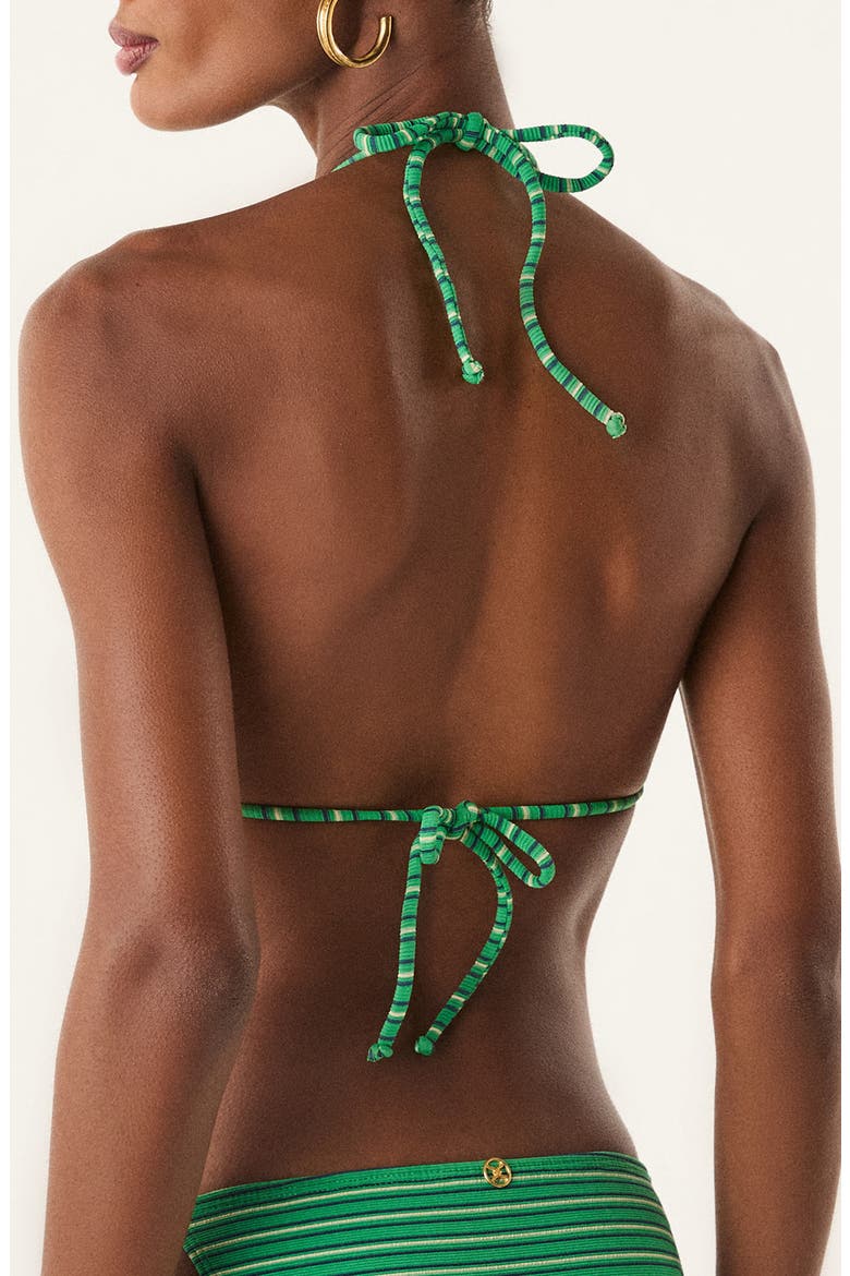 Lucie Triangle Bikini Top, Alternate, color, GREEN