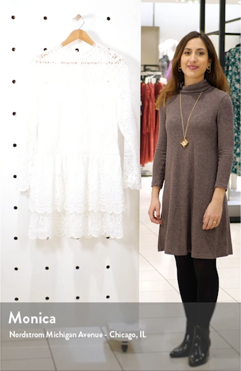 Long Sleeve Lace Minidress, sales video thumbnail