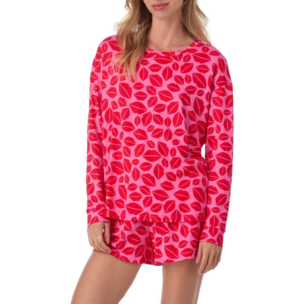 Room Service Pjs Print Short Pajamas In Red