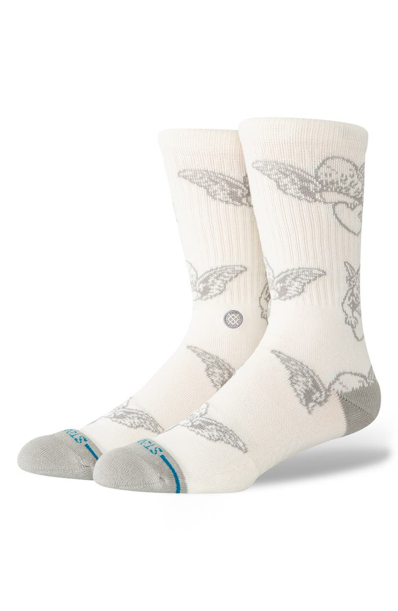 Stance Cherub Combed Cotton Blend Crew Socks, Main, color, Canvas