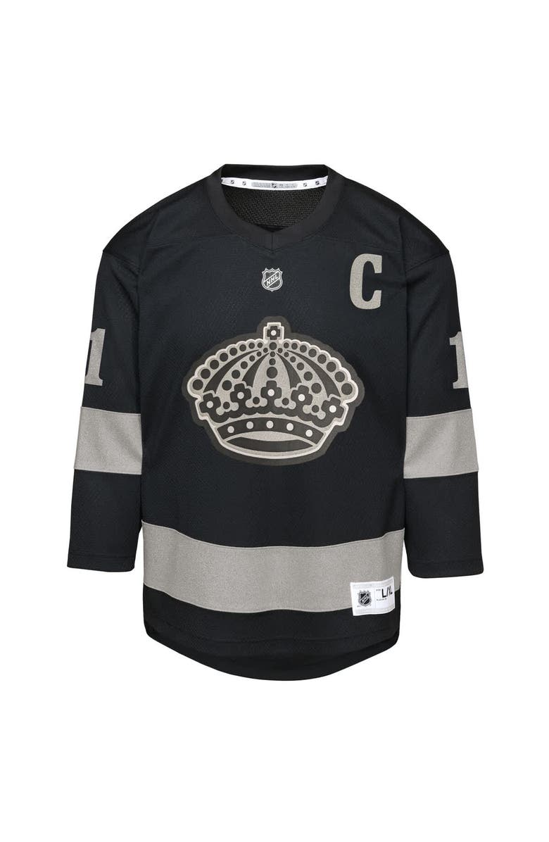 Outerstuff Youth Anze Kopitar Black Los Angeles Kings Alternate Replica Jersey, Alternate, color, Black