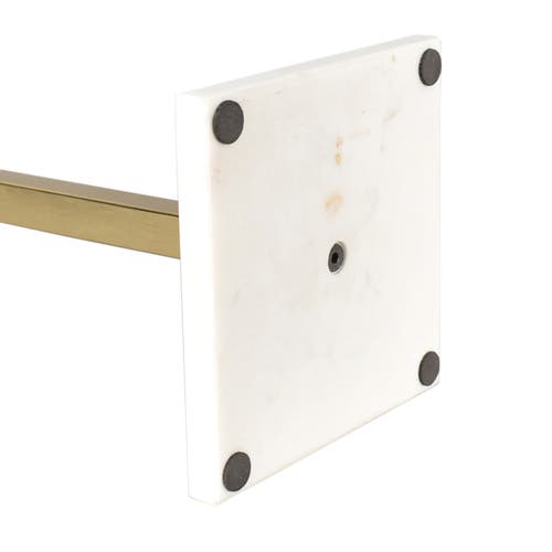 Happimess Avery Modern Classic Metal With Non Slip Weighted Marble Base Paper Towel Holder