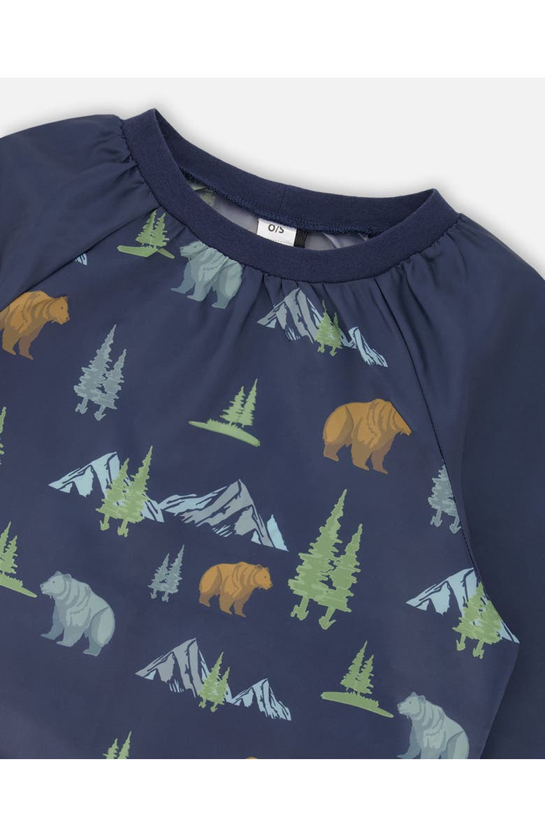 Deux par Deux School Apron Animal, Alternate, color, Navy