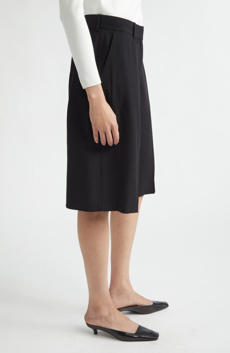 TOTEME Fluid Wide Leg Shorts, Alternate, color, Black