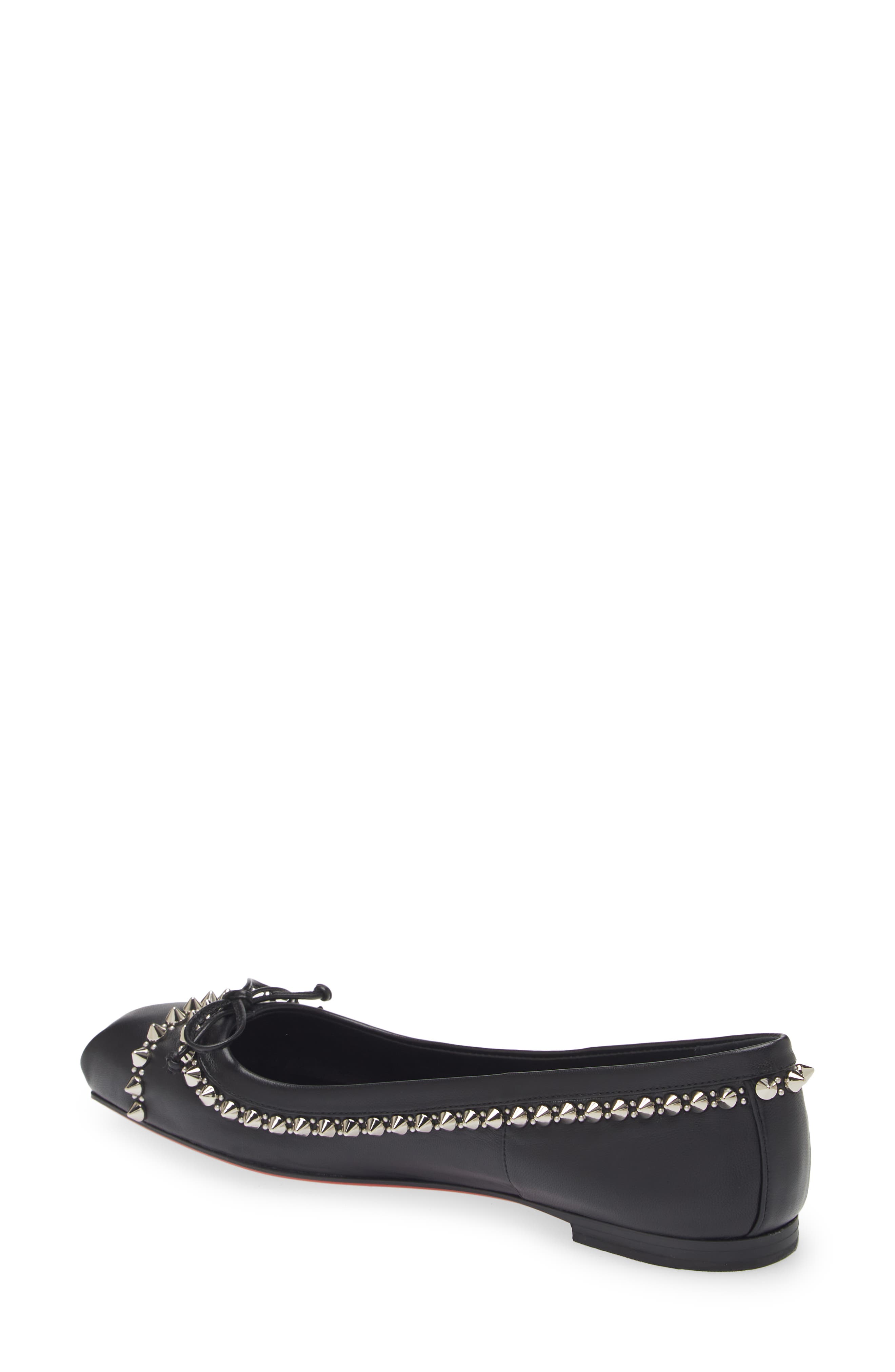Mamadrague Spike Ballet Flat, Alternate, color, B439 BLACK/ LIN BLACK