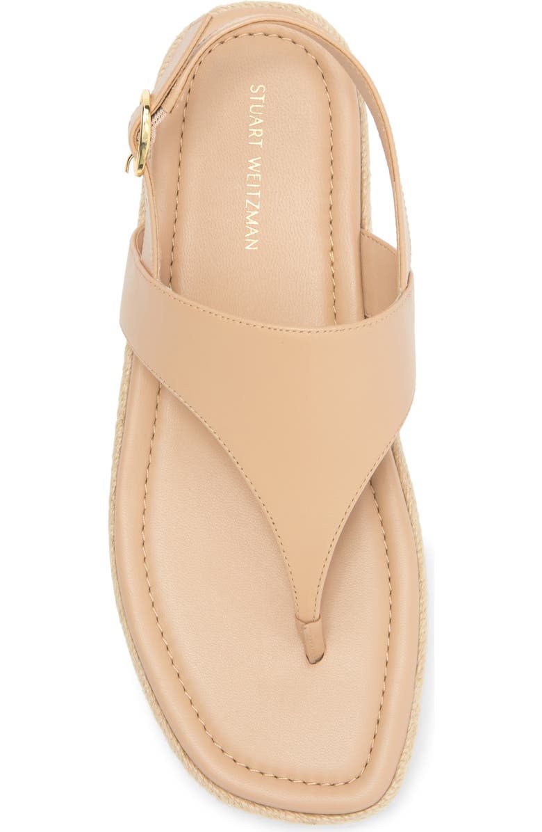 Stuart Weitzman Mel Espadrille Flatform Sandal, Alternate, color, Golden Beige