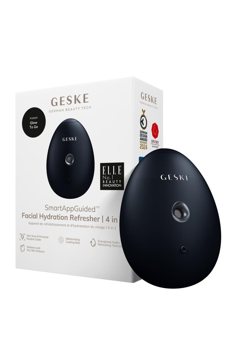 GESKE SmartAppGuided Facial Hydration Refresher | 4 in 1, Main, color, Black