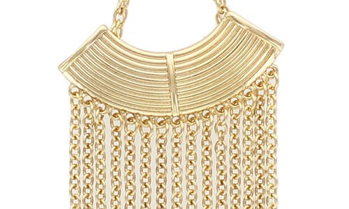 Olivia Welles Bekkah Chain Fringe Pendant Necklace In Gold