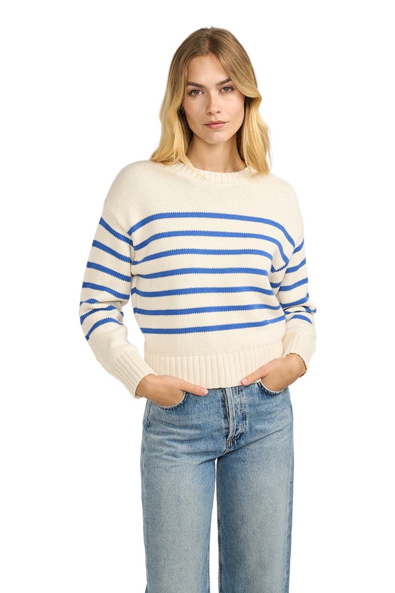 Lake Sweater, Main, color, Ivory/Tidal Blue
