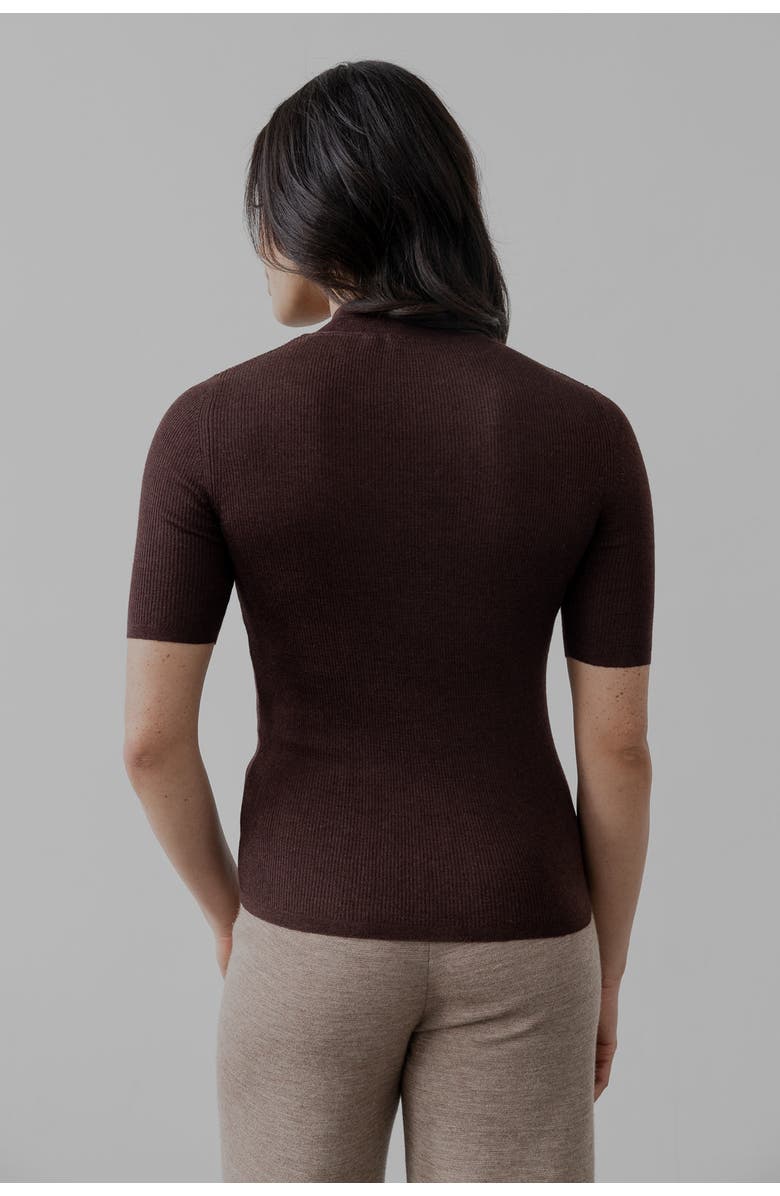SSKEIN Mock Neck Pullover, Alternate, color, Rust