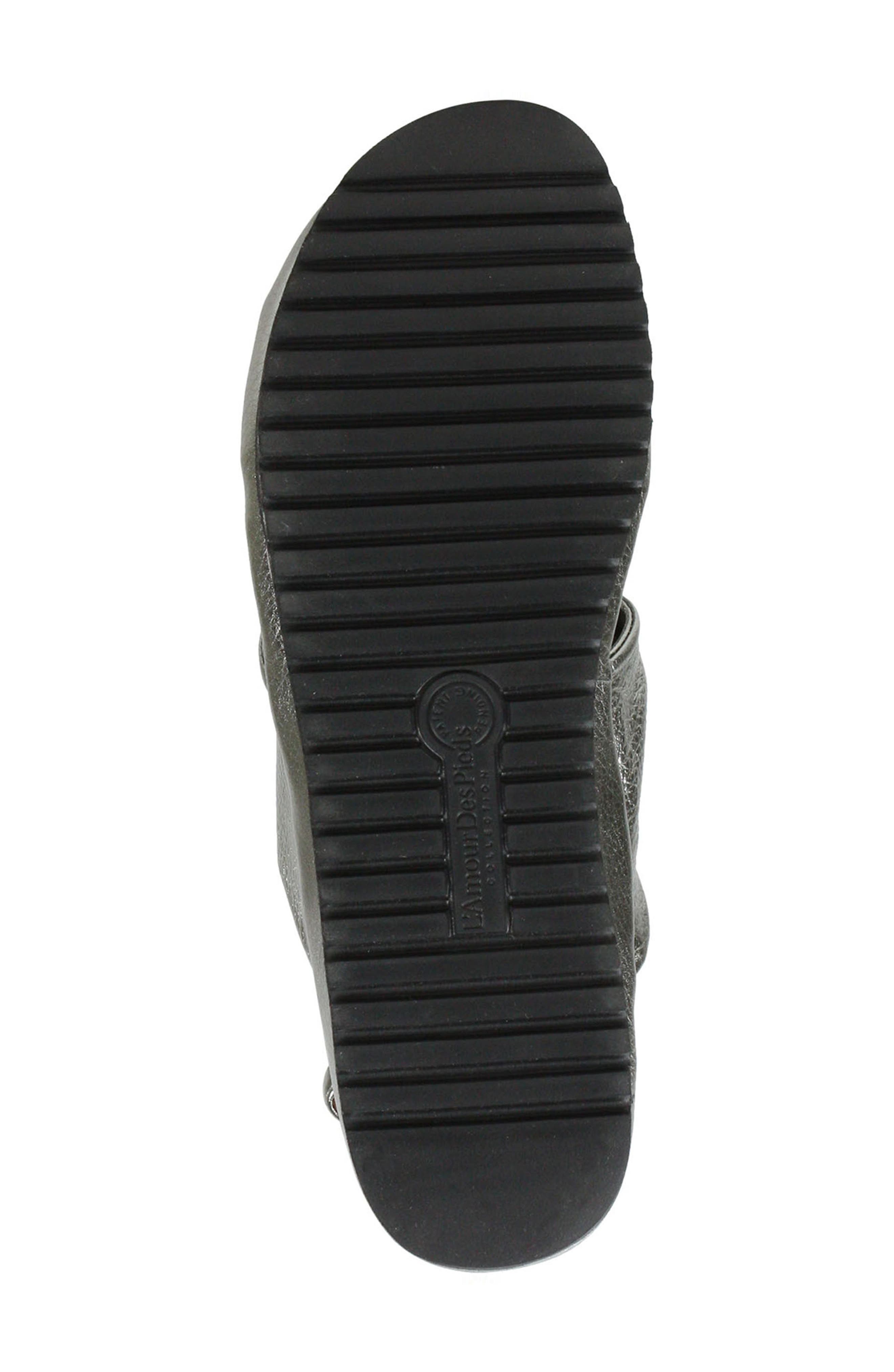 L'Amour de Pieds Amiens Slingback Platform Sandal, Alternate, color, ANTHRACITE LEATHER