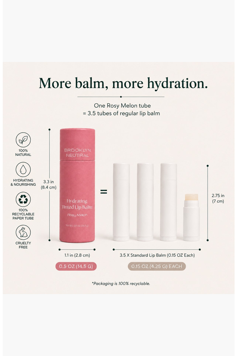 Oversized Rosy Melon Tinted Lip and Cheek Balm, Alternate, color, None