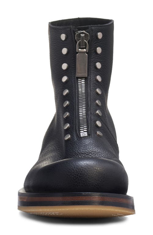 Alexander Mcqueen Chunky Sole Round Toe Studded Ankle Boots In Black